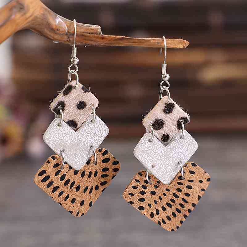 Animal Print Drop Earrings