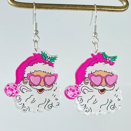 Retro Christmas Acrylic Dangle Earrings