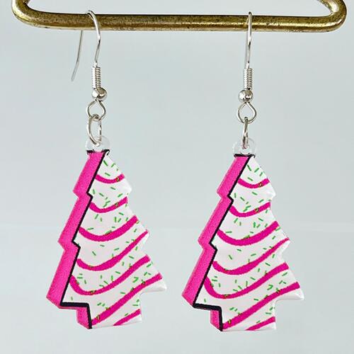 Retro Christmas Acrylic Dangle Earrings