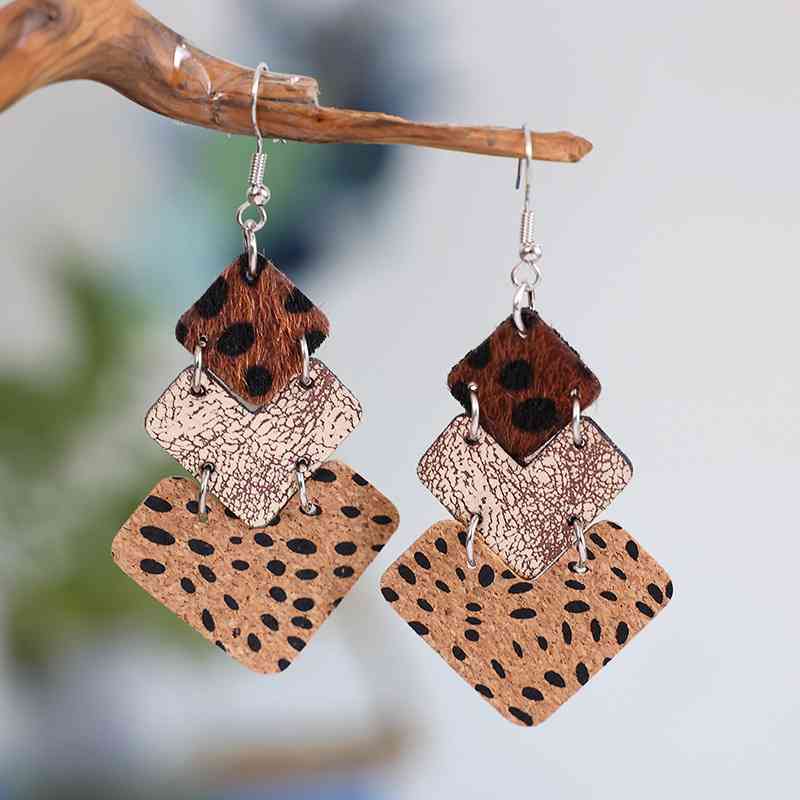 Animal Print Drop Earrings