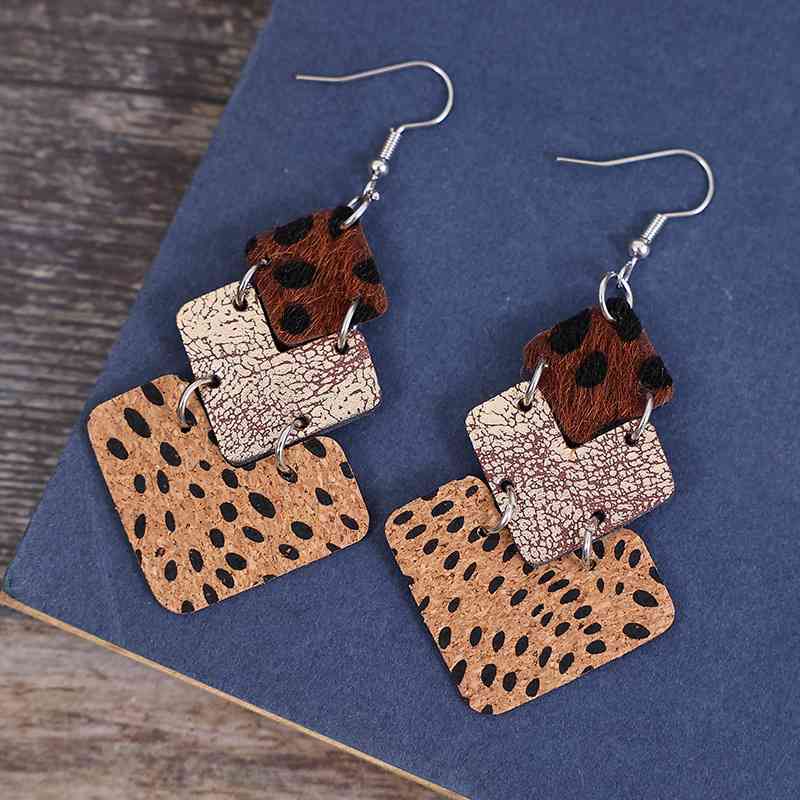 Animal Print Drop Earrings