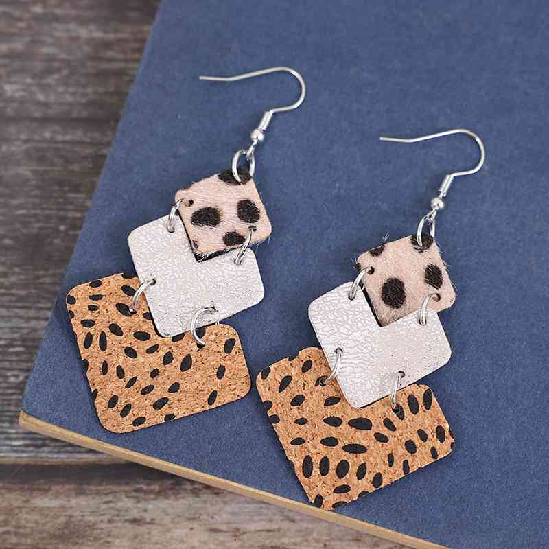 Animal Print Drop Earrings