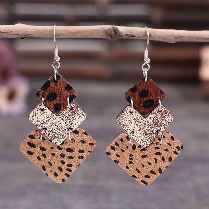 Animal Print Drop Earrings