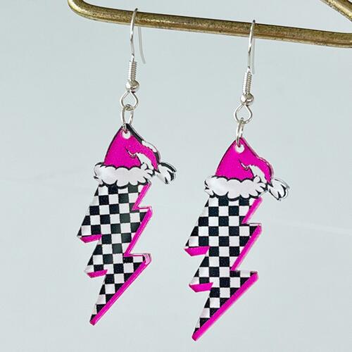 Retro Christmas Acrylic Dangle Earrings