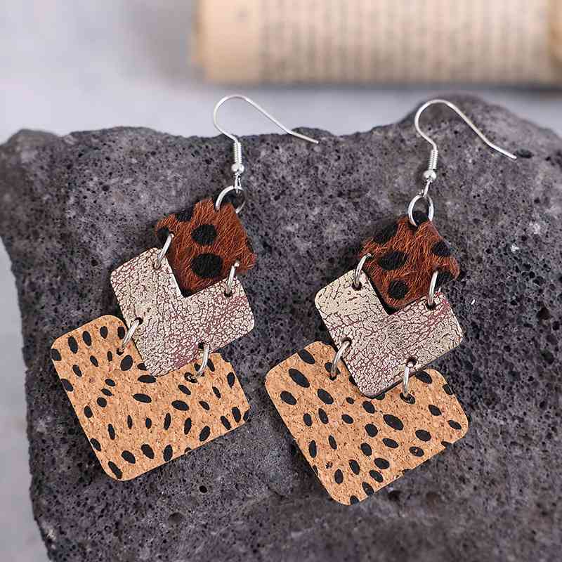 Animal Print Drop Earrings