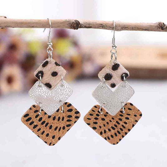 Animal Print Drop Earrings